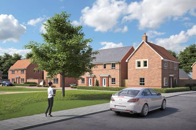 Barratt Homes' visualisation of how homes off Sinah Lane, Hayling Island could look