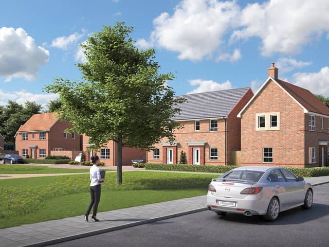 Barratt Homes' visualisation of how homes off Sinah Lane, Hayling Island could look