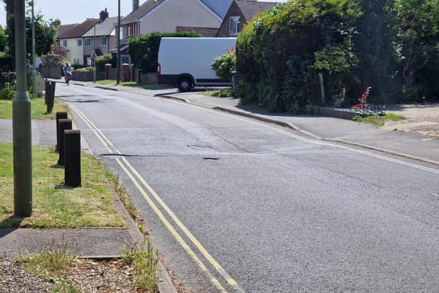 The sinkhole in Hayling island