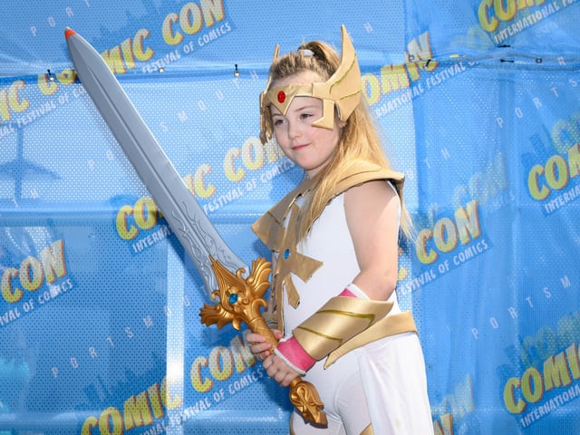 Pictured is: The Children's best dressed Comic Con character competition. Picture: Keith Woodland (110521-233)