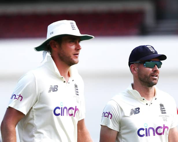 Stuart Broad (left) and James Anderson will be hoping to impress in early season Championship fixtures to boost their chance of an England Test recall.