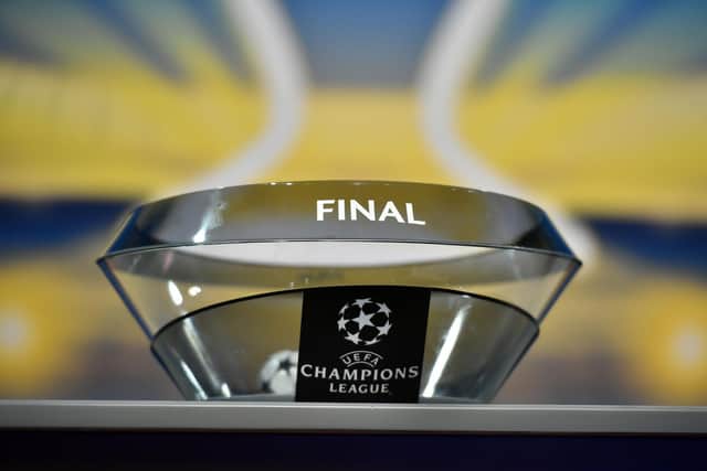 Champions League draw. Picture: FABRICE COFFRINI/AFP via Getty Images