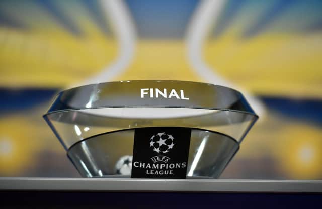 Champions League draw. Picture: FABRICE COFFRINI/AFP via Getty Images