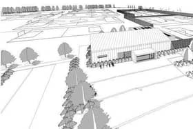 An artist's impression of the planned new pavilion on the King George V playing fields in Cosham
From council papers