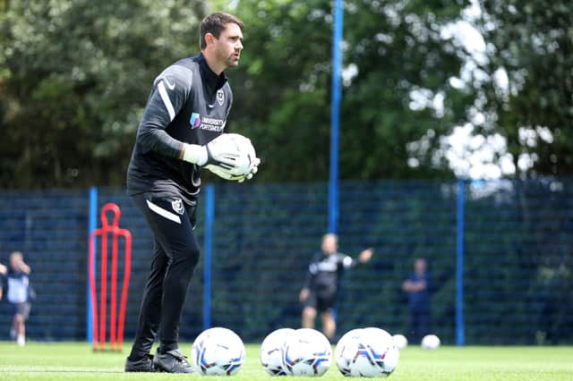 New Pompey goalkeeping coach Michael Poke has been running the rule over several triallists in the search for a third-choice keeper. Picture: Chris Moorhouse
