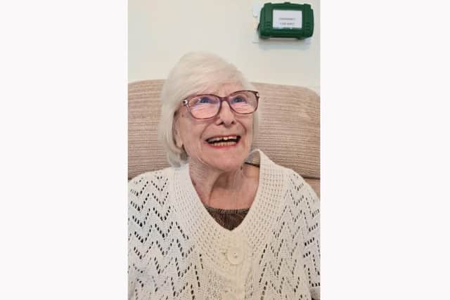 Residents of St Ronans Nursing and Residential Home in Southsea have all received their vaccines. 

Pictured is: Pamela Short.

Picture: St Ronans