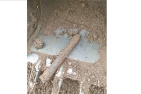 The unexploded ordnance found on December 3, 2021. Picture: Network Rail