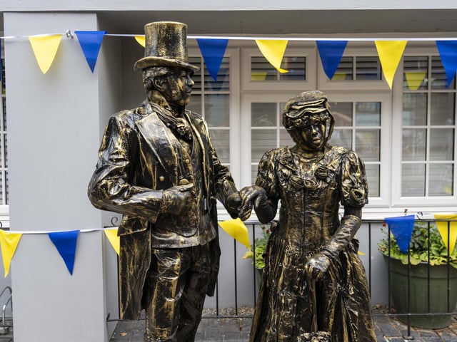 Living statues at the 150th anniversary of the Battle of Southsea on August 3.