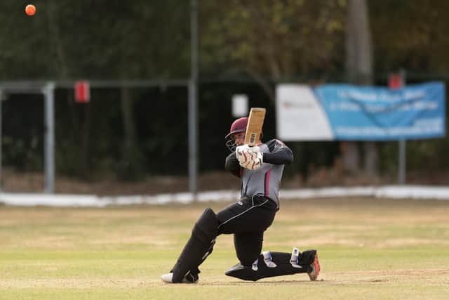 Jack Davies on his way to a century for Portsmouth & Southsea against Fair Oak. Picture: Keith Woodland