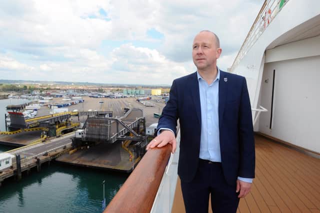 Pictured is: Mike Sellers, port director at Portsmouth International Port.

Picture: Sarah Standing (250422-2309)