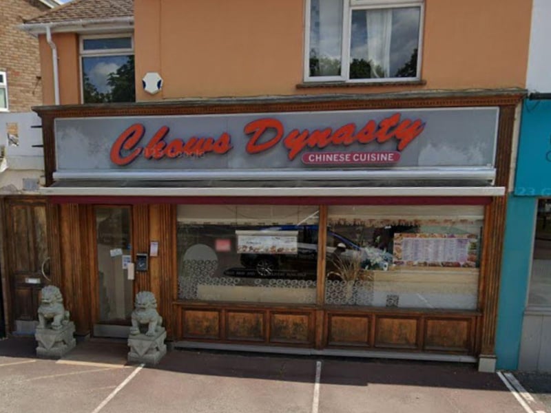 Chows Dynasty at 1 Holly Close, Sarisbury Green, Southampton was rated five on January 17.