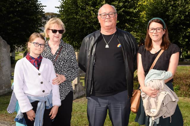 Pictured is: Yasmin Cake, Angela and Nigel Bryant, Gemma Cake from Fareham. Went the service to pay their respects.

Picture: Keith Woodland (180921-10)