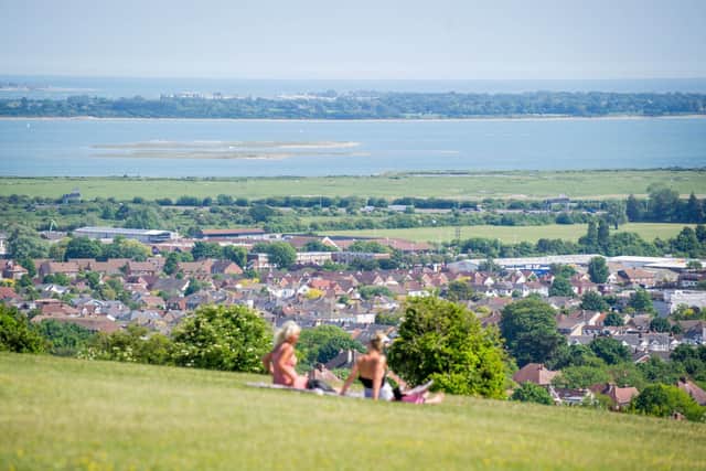 People enjoy view from Portsdown Hill
Picture: Habibur Rahman