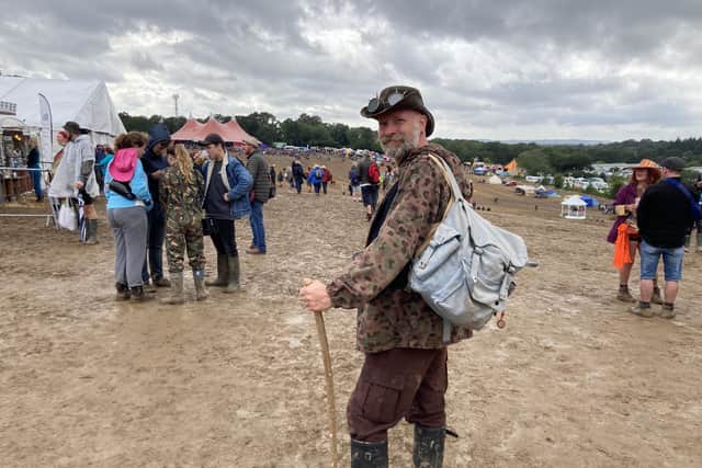 Craig Locke, 50, from Bournemouth, was holding circus workshops with The Folk Org. Craig Locke, 50, from Bournemouth, was holding circus workshops with The Folk Org at the Wickham Festival 2021