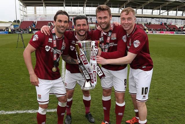 After leaving Pompey in January 2015, 18 months later Ricky Holmes won the League Two title with Northampton. Picture: Pete Norton/Getty Images