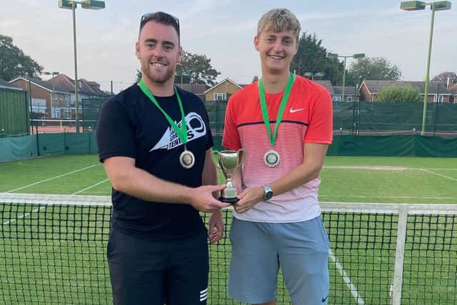 Avenue men's doubles winners James Green and Cam Clarke