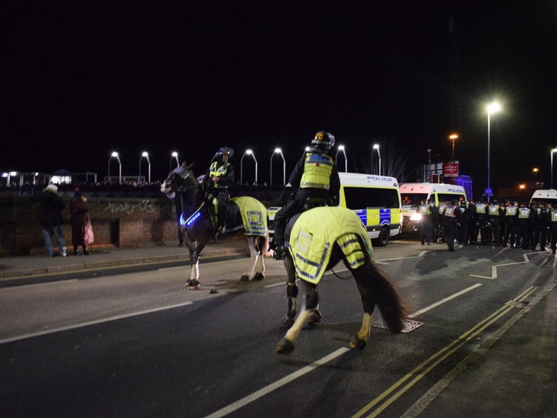 Heavy police presence for Portsmouth v Millwall match on Tuesday evening