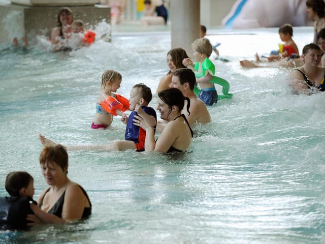 March 2008. Southsea's Pyramids has had a stay of execution as it was due to close at the end of the monthPictured are parents and toddlers enjoying the swimming pool. Picture: Paul Jacobs (081019-6b)