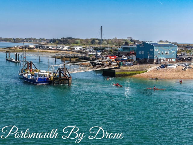 Ferry moored over at Hayling side