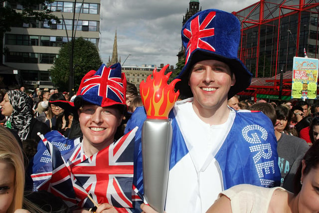 Syeven & Dean all dressed up for the Olympic torch event