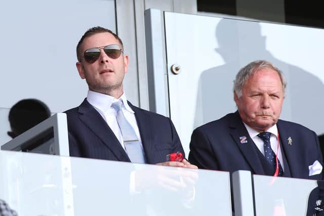 Peterborough owner Darragh MacAnthony, left, and director of football Barry Fry. MacAnthony has suggested extending the play-offs