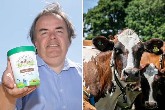 Northney Farm in Hayling Island makes ice cream with milk from its Ayrshire herd.