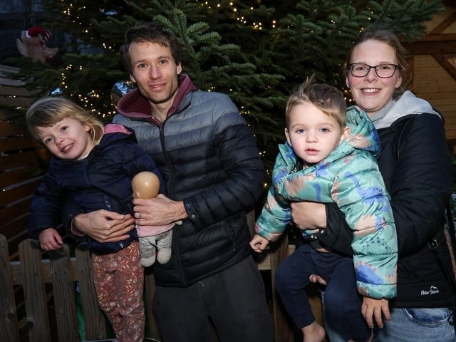 The James family. Whiteley Christmas Event, Whiteley Shopping CentrePicture: Chris  Moorhouse (071224-35)