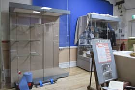 New display cabinet at Emsworth Museum
