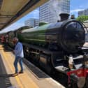 The Steam Dreams Rail Co circular trip around Hampshire saw the 61306 Mayflower and a U Class steam locomotive 31806 arrive into Portsmouth & Southsea station this afternoon. Picture: Richard Lemmer