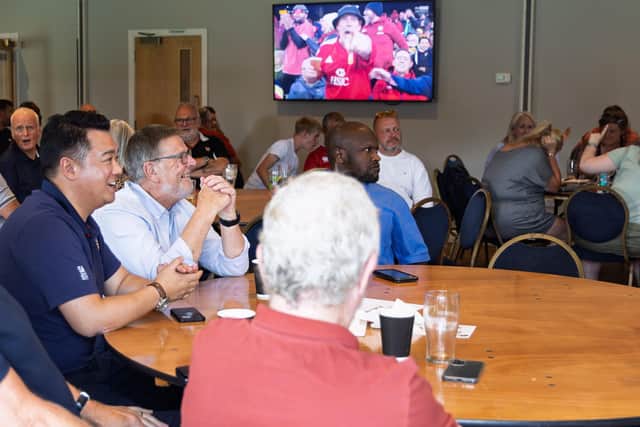 Alan Mak MP and other supporters watch the British & Irish Lions v Australia at Havant Rugby Club