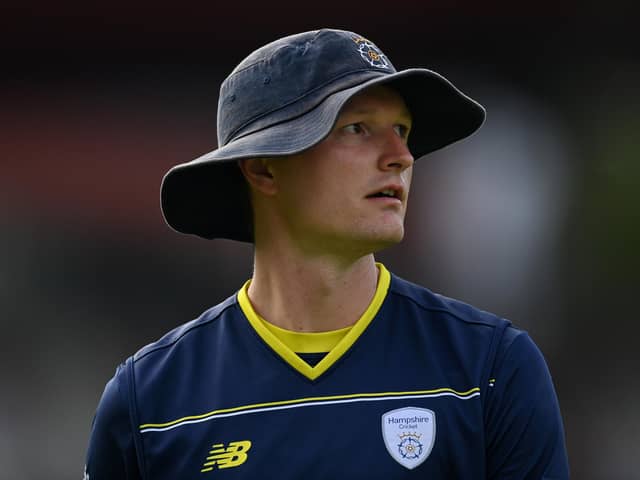 Aneurin Donald blasted 115 from only 73 balls against Worcestershire. Picture: Gareth Copley/Getty Images