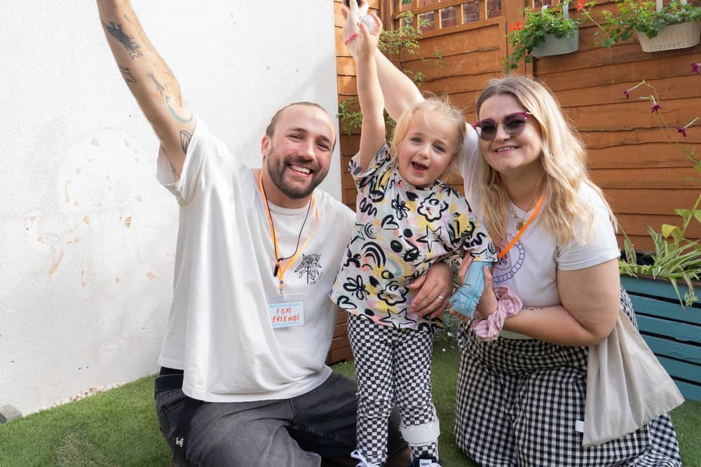Fox Baines Family fun day in Southsea. Pictured is a Jordan Baines, Fox Baines and Jessica Baines. Pictured by Alec Chapman