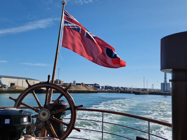 The paddle steamer Waverley sets sail from Shoreham, bound for the Isle of Wight, on September 13, 2024