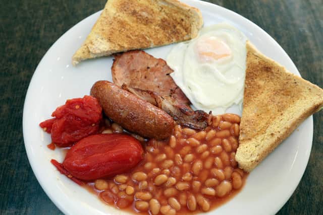 Cooked breakfast. Smile Cafe, Marmion Rd, Southsea
Picture: Chris Moorhouse (jpns 290721-14)
