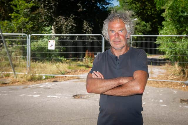 Members of the Milton Neighbourhood Planning Forum feel let down by councillors that they approved a new 66-bed care home in Milton.
Pictured: Rod Bailey of Milton Neighbourhood outside the proposed grounds in Locksway Road, Portsmouth on 7 August 2020.
Picture: Habibur Rahman