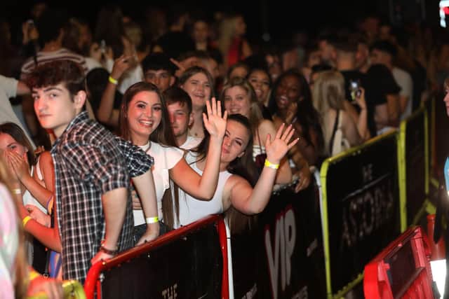 Re-opening night of Astoria nightclub in Portsmouth after the Gov have relaxed the Covid restrictions.

Pictured are revellers having fun on the night.

Picture: Sam Stephenson