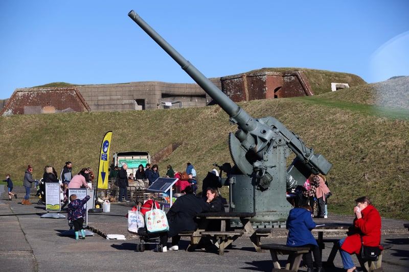 Half term farm visiting Fort Nelson in Portsmouth, Hampshire.

Pictured is action from the event.

Monday 12th February 2024.

Picture: Sam Stephenson.