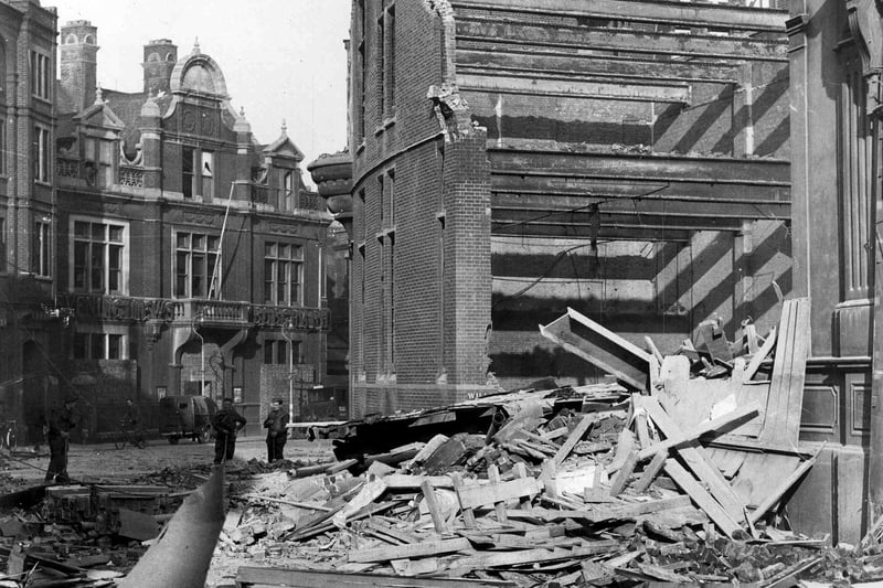 Stanhope Road, Landport during The Blitz