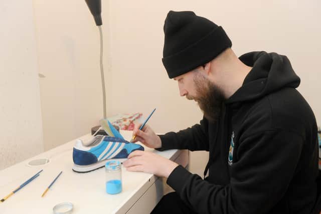 Luke Tench (36) from Lordshill,  Southampton, set up Tenchy's Tredz on March 1, 2021.Picture: Sarah Standing (010421-5861)