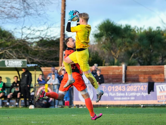Pagham keeper Will Tillman collects. Picture by Nathan Lipsham
