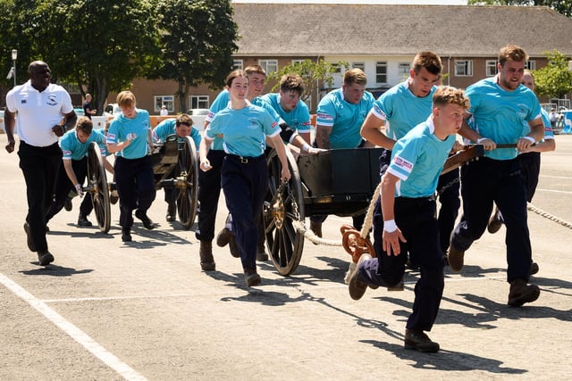 HMS Collingwood held the Junior Leaders Fieldgun Competition (JRFG) with teams from the RN and Army, Sea Cadets, BAE and UTC Colleges.
Pictured: Sea cadets
Picture: Keith Woodland