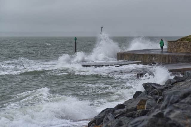Bad weather behind Southsea Castle on January 30. Picture: Andy Connelly