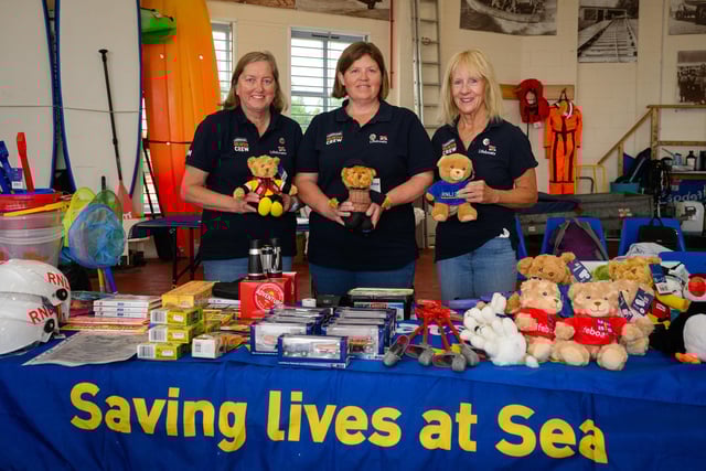 Pictured is: Siri Young, Wendy Halls and Jenny Filo RNLI Lifeboat volunteersPicture: Keith Woodland