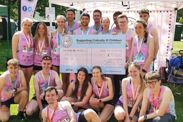 University of Portsmouth athletes who raised £3,600 for a hospital charity
