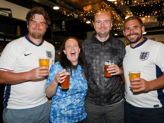 Fans watch Netherlands v England, UEFA Euros 2024 semi-final played in Dortmund, at Village Hotel, Lakeshore Drive, Cosham
Picture: Chris Moorhouse (100724-027)