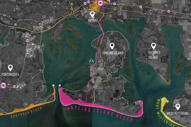 The area where new developments in the Havant borough could take place.