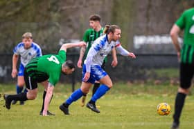 Clanfield's Jake Knight struck twice in the second half on Easter Monday in a 5-2 win against Denmead. Picture by Richard Murray