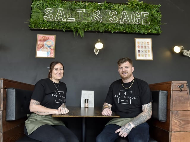 Jemma and Luke Wainwright were "excited" and "apprehensive" to open the eatery after weeks of hard work to get it ready. Picture: Sarah Standing (060525-2921)