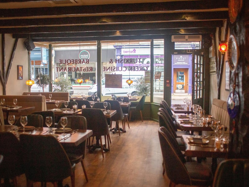 The Agora restaurant in Clarendon Road serves a selection of authentic Greek and Turkish food from mixed meze's, charcoal barbeque kebabs, to baclava desserts.