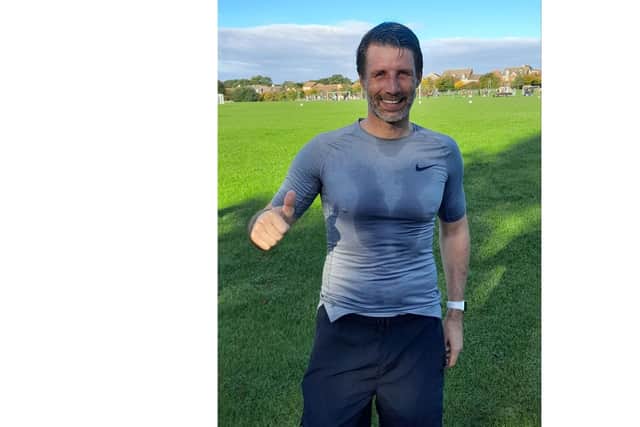 Danny Cowley after the Whiteley Parkrun. Picture: Martin Powell
